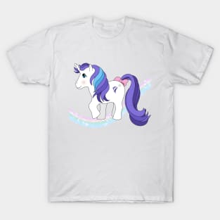White unicorn with purple hair T-Shirt